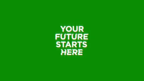Your future starts here text glitch screen effect abstract media video animation Stock Footage 313001111