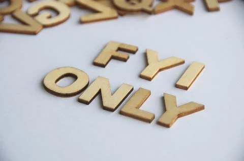 For your information only text on while cover background. Information concept Stock Photos