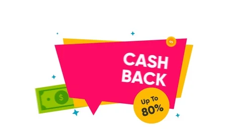 Your instant Cash back concept up to 80 percent Stock Footage 129374170