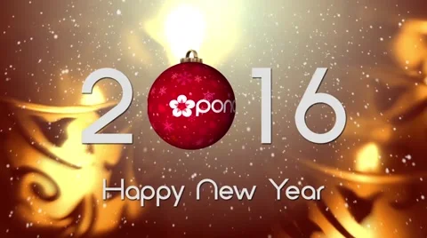 Your Logo On Christmas Ball 2016 (Happy New Year) Stock After Effects