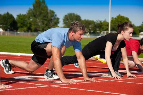 On your mark Stock Photos