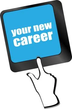 Your new career button on computer keyboard key Illustrazione stock
