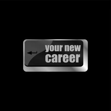 Your new career button on computer keyboard key Stock Illustration