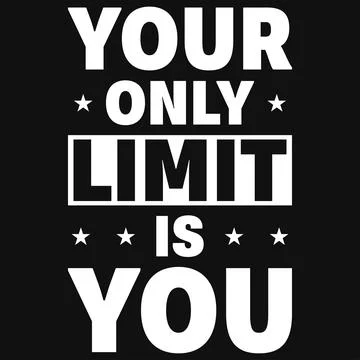Your only limit is you typography tshirt design  Stock Illustration