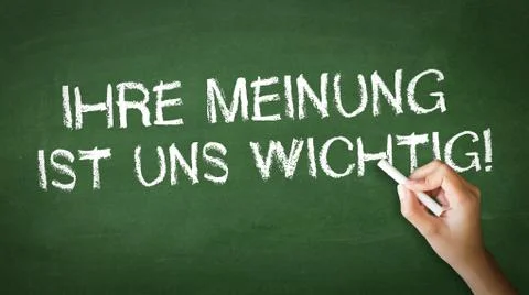Your opinion is important (in german) Stock Illustration