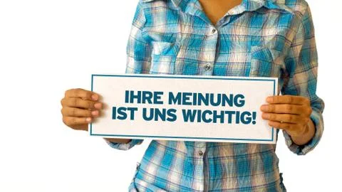 Your opinion matters (in german) Stock Illustration