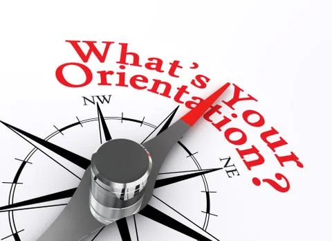 Your orientation conceptual compass Stock Illustration