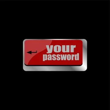 Your password button on keyboard - security concept Stock Illustration