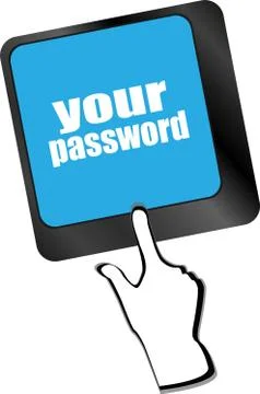 Your password button on keyboard - security concept イラスト素材