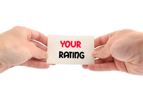 Your rating text concept Stock Photos