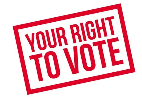 Your Right To Vote rubber stamp Ilustración de archivo