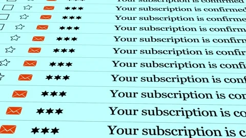 Your Subscription Confirmed Email Inbox Membership Concept Vídeos de archivo 325558183