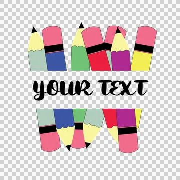 Your Text Inside Split Rectangle black plain typography Ilustración de archivo