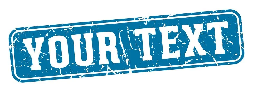 Your text rectangular sign. your text stamp Illustrazione stock