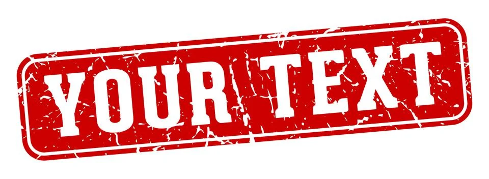 Your text rectangular sign. your text stamp Stock Illustration