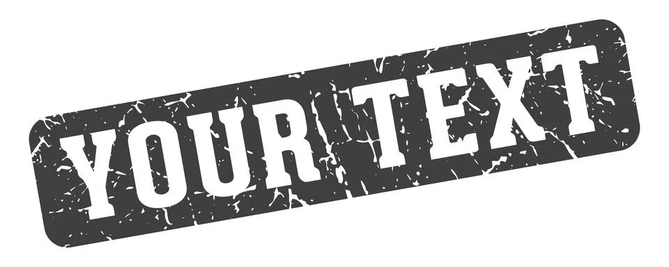 Your text rectangular sign. your text stamp Illustrazione stock