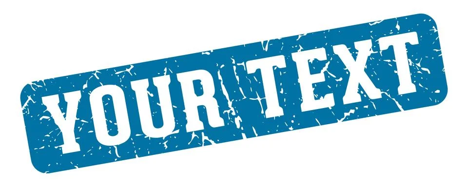 Your text rectangular sign. your text stamp Stock Illustration