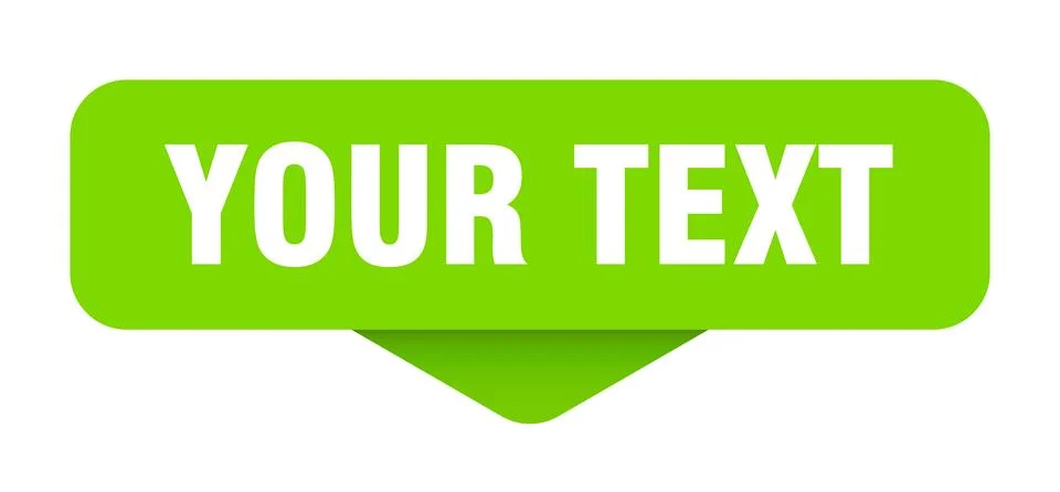 Your text sticker. your text sign on transparent background Illustrazione stock