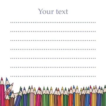 Your text . Template for student. Stock Illustration