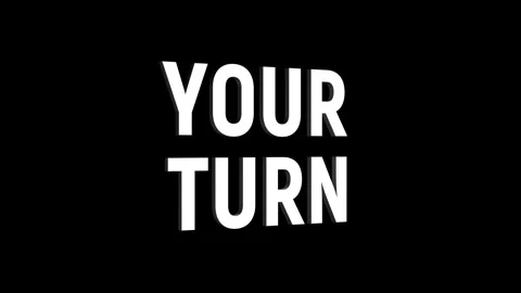 Your turn 3d text animation with rotating effect. business development and .. Stock-Footage 313876933
