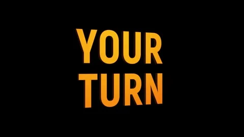 Your turn 3d text animation with rotating effect. business development and .. Stock Footage 313876942