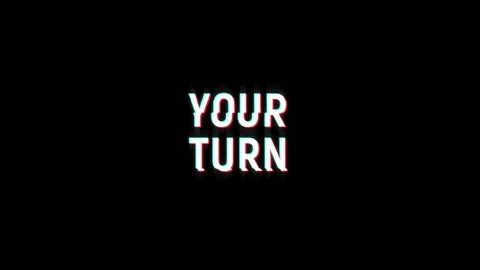 Your turn text word glitch effect loop animation 4K video effect Stock-Footage 313265757