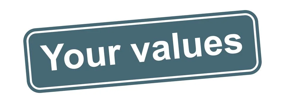 Your values square stamp Vector illustration Stock Illustration