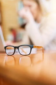 Your vision should be as clear as your future. Shot of a pair of glasses on a Stock Photos