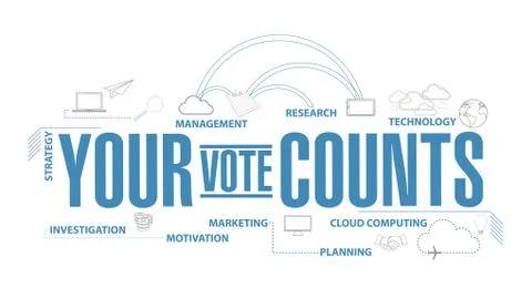 Your vote counts diagram plan concept Illustrazione stock