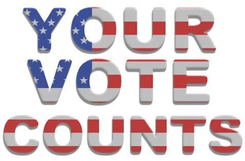 Your Vote Counts Stock Illustration