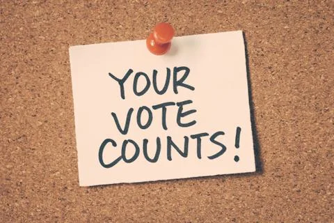 Your vote counts Stock Photos