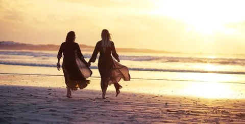 Your wings already exist so go ahead and fly. two young women spending the day Stock Photos