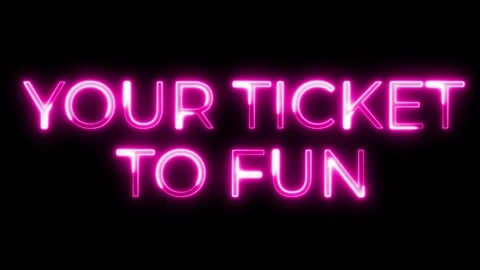 You’re Ticket to Fun Neon Text Animation Vidéo 320391529
