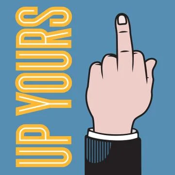 Up yours hand vector Иллюстрация