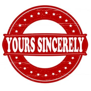 Yours sincerely Stock Illustration