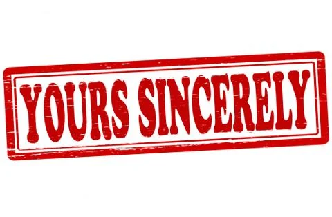 Yours sincerely Stock Illustration