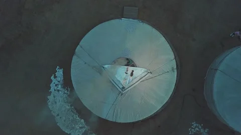 Yourte en mongolie vu du dessus en drone Stock Footage 209252895