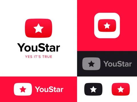 YouStar app logo concept Stock Illustration