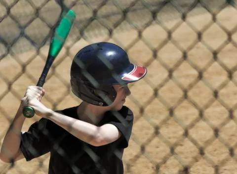 Youth Baseball Batter Stock Photos
