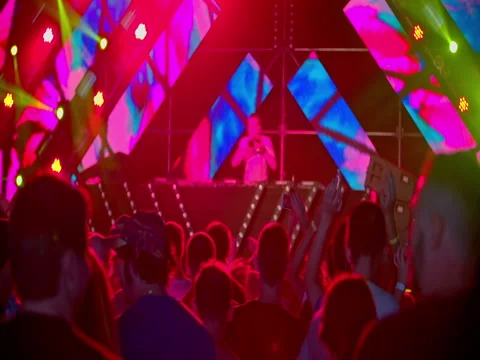 Youth dancing with DJ Stock Footage 71952660