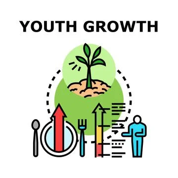 Youth growth concept measuring development and progress 스톡 일러스트