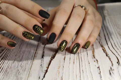Youth manicure design Stock Photos