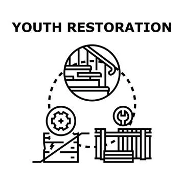 Youth restoration developing for building better future Illustrazione stock