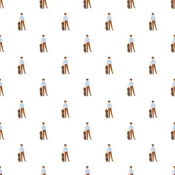Youth skateboarder pattern seamless repeating background design Illustrazione stock