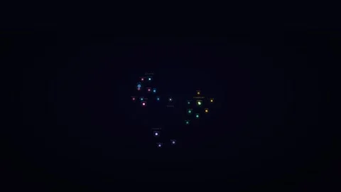 Youth Skill Constellation Map Orbiting Star Galaxy Motion Background 4K 動画素材 336065813