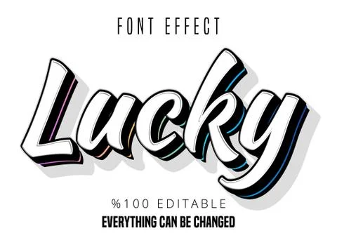 Youth style editable font effect Stock Illustration