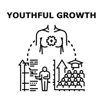 Youthful growth concept representing development and progress Stock Illustration