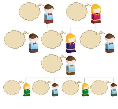 Youthful org chart Stock Illustration