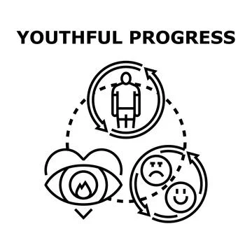 Youthful progress concept for personal development journey Stock Illustration