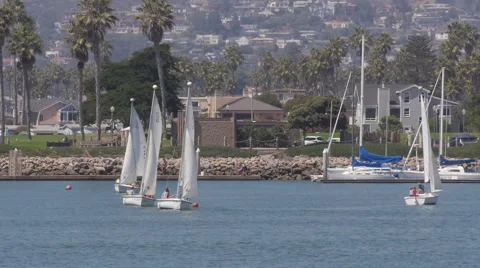 Youths Learning To Sail 2 Stock Footage 41310787